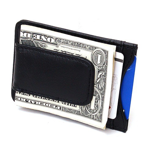 Leather Money Clip Wallet And Credit Card Holder